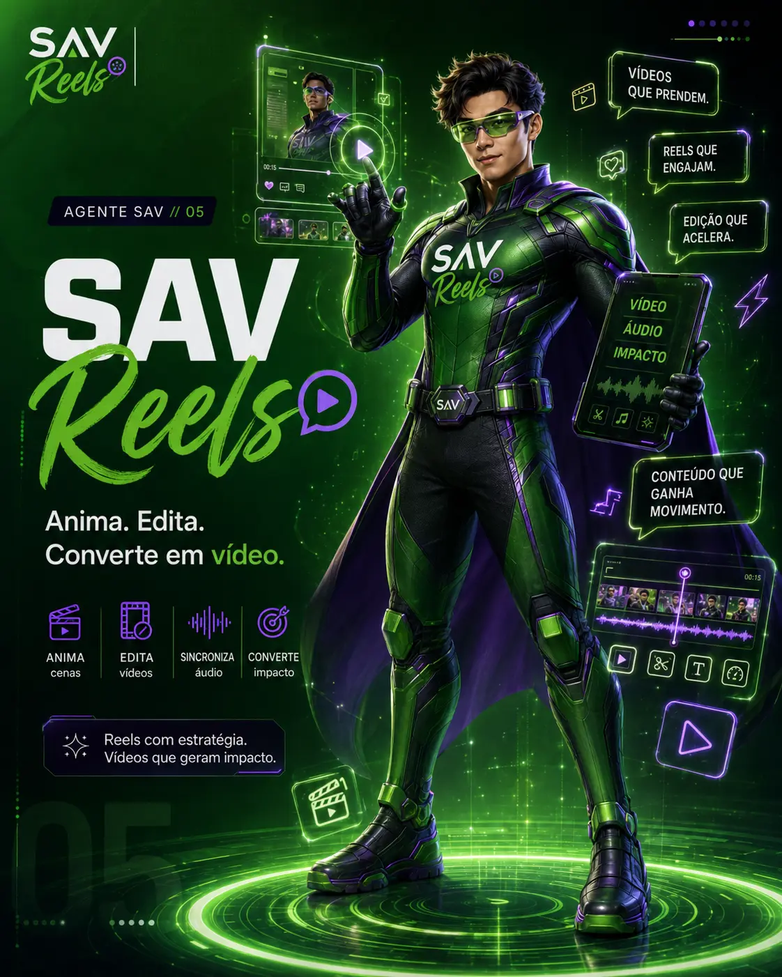 Capa do agente SAV Reels