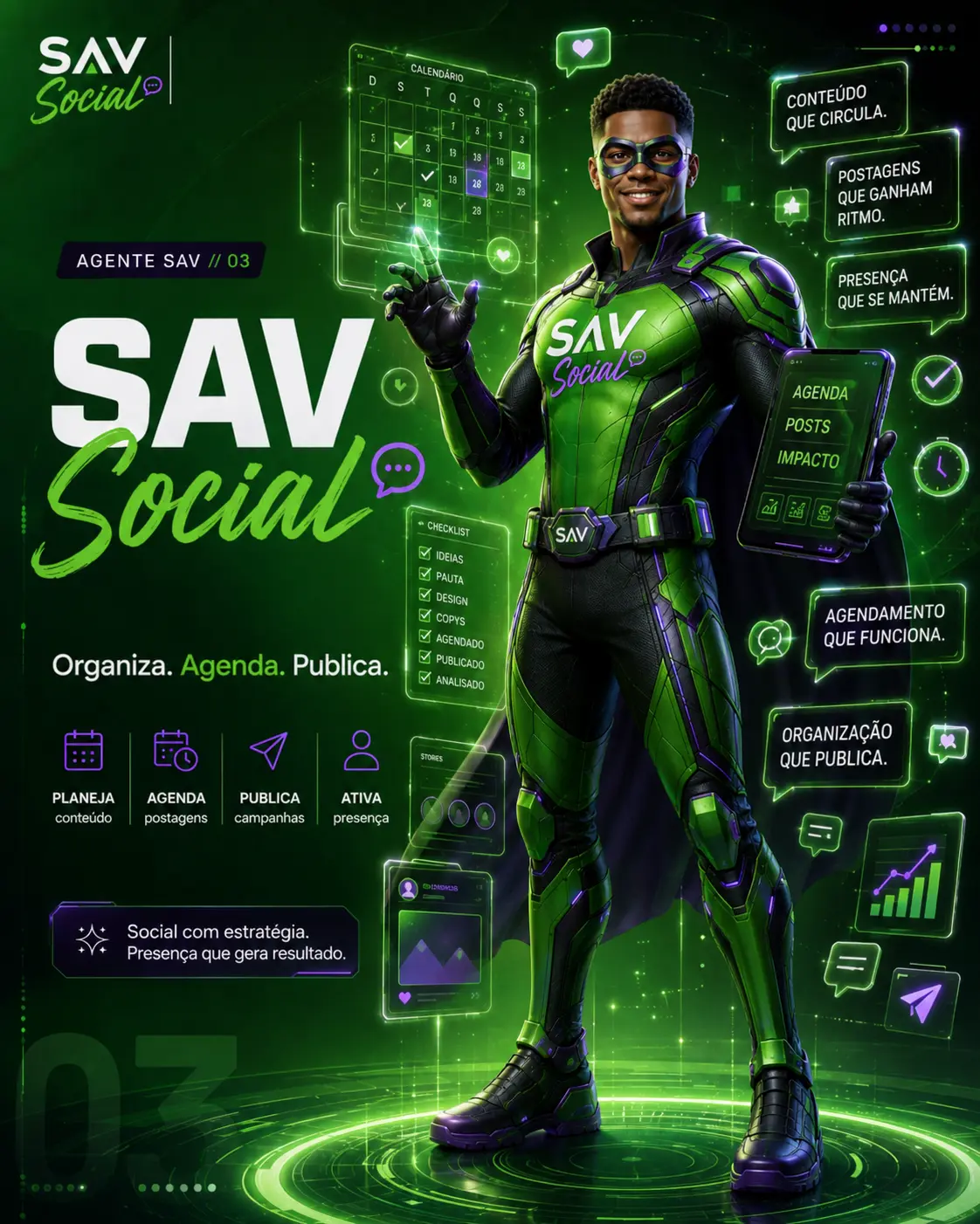 Capa do agente SAV Social